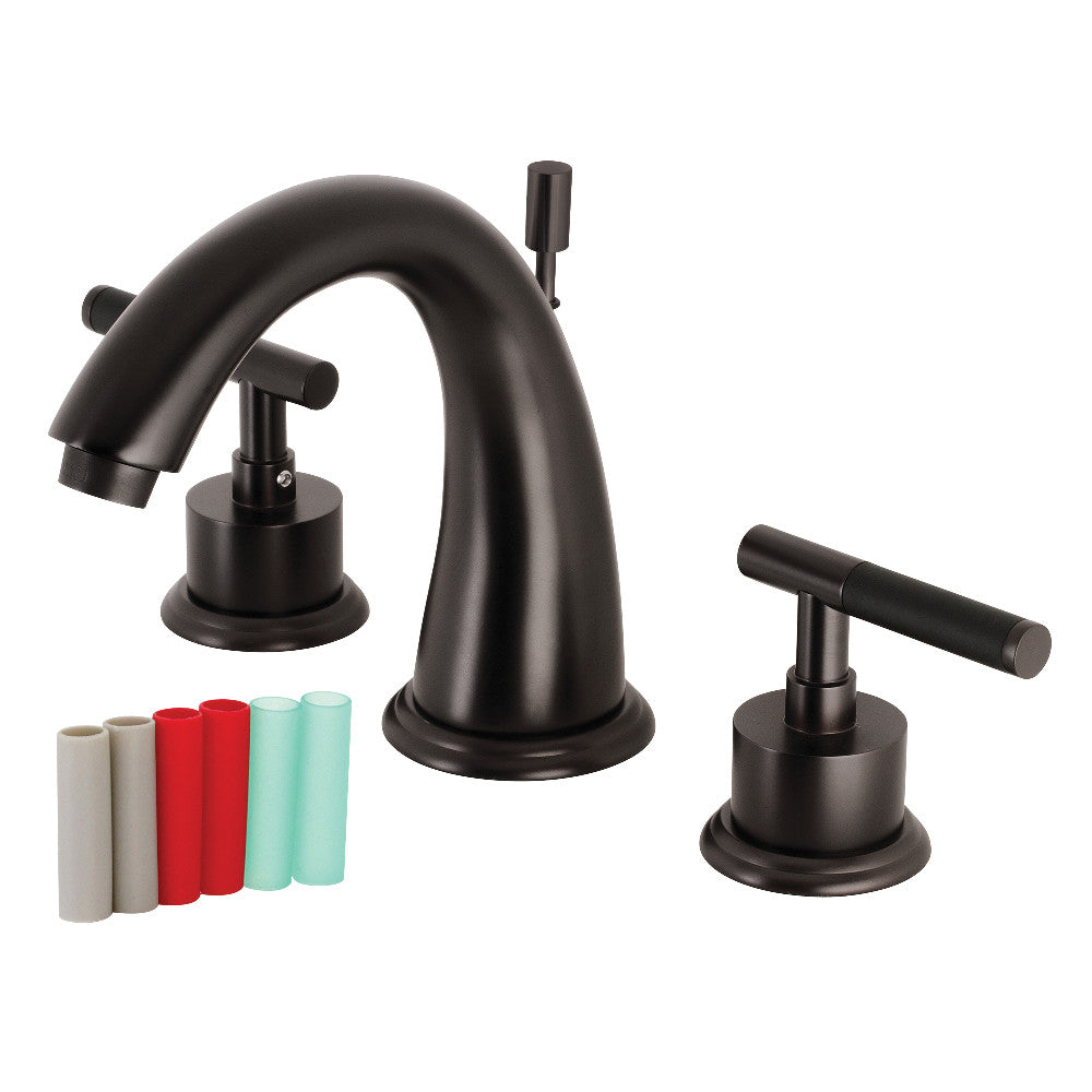 Kingston Brass KS2965CKL Kaiser Widespread Bathroom Faucet with Brass Pop-Up, Oil Rubbed Bronze - BNGBath