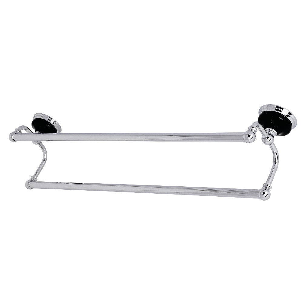 Kingston Brass BA9113C Water Onyx 24 in. Dual Towel Bar, Polished Chrome - BNGBath