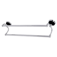 Thumbnail for Kingston Brass BA9113C Water Onyx 24 in. Dual Towel Bar, Polished Chrome - BNGBath