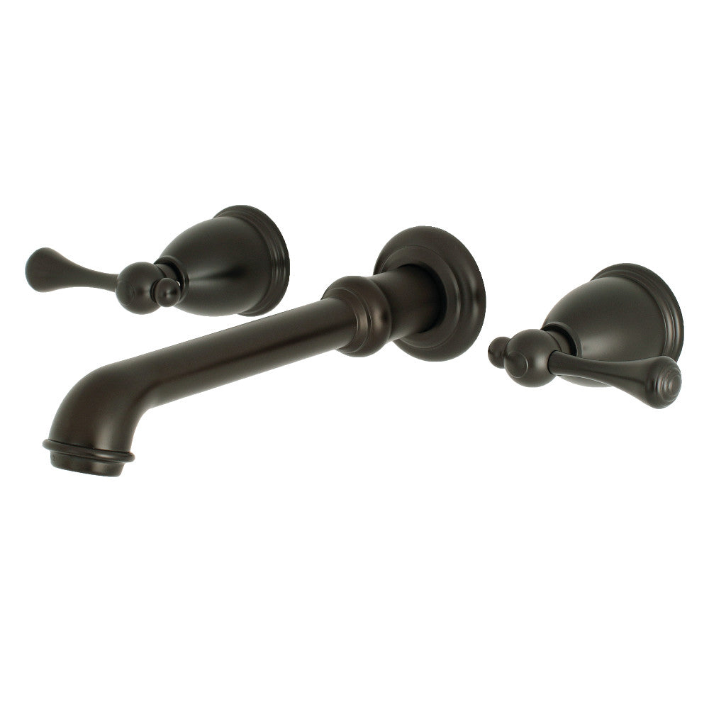 Kingston Brass KS7125BL Two-Handle Wall Mount Bathroom Faucet, Oil Rubbed Bronze - BNGBath