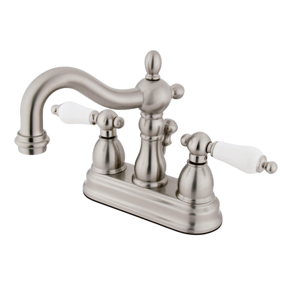 Kingston Brass KB1608PL Heritage 4 in. Centerset Bathroom Faucet, Brushed Nickel - BNGBath