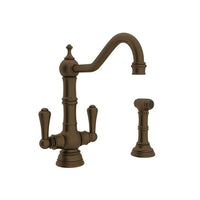 Thumbnail for Perrin & Rowe Edwardian Single Hole Kitchen Faucet with Lever Handles and Sidespray - BNGBath