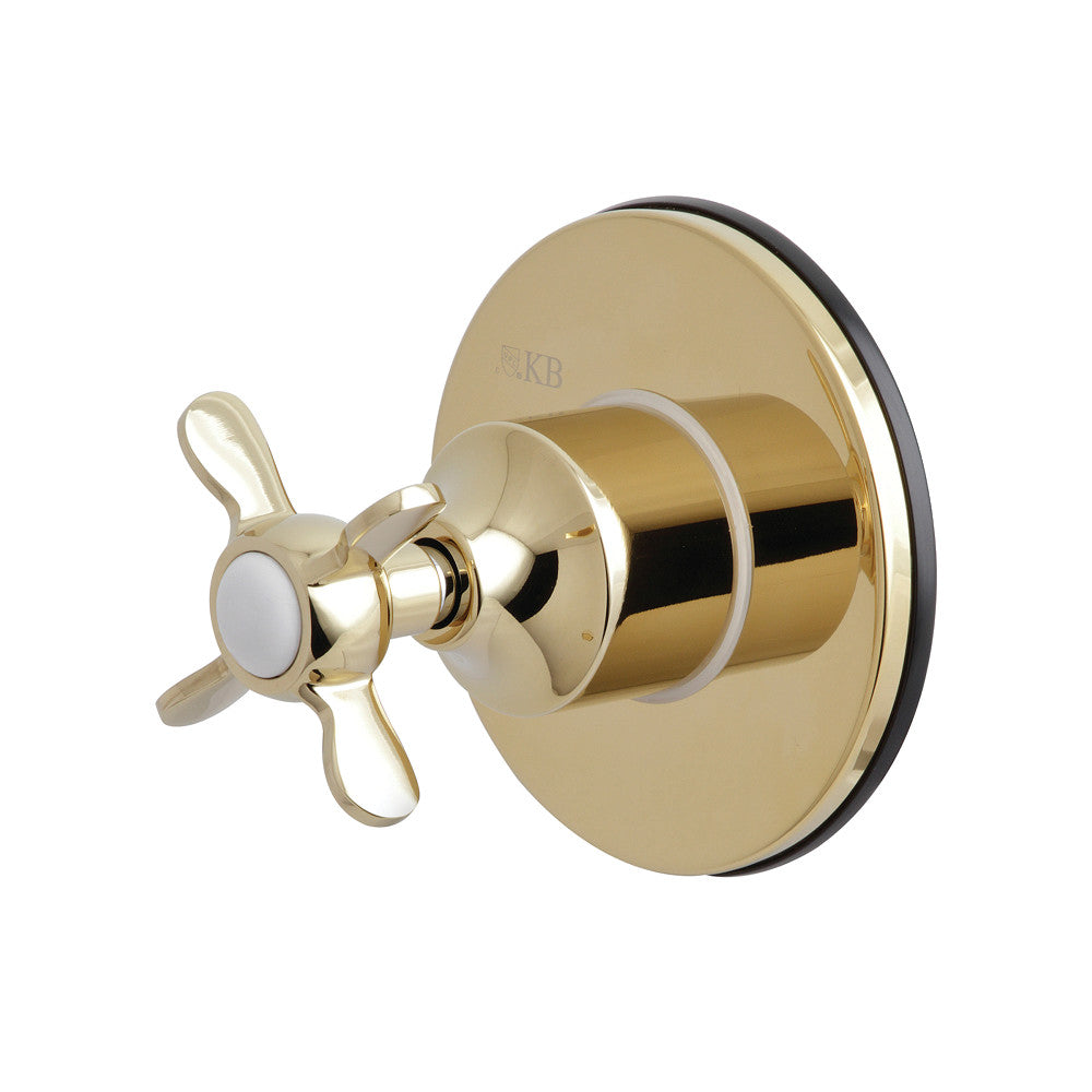 Kingston Brass KS3032BEX 3-Way Diverter Valve with Trim Kit, Polished Brass - BNGBath