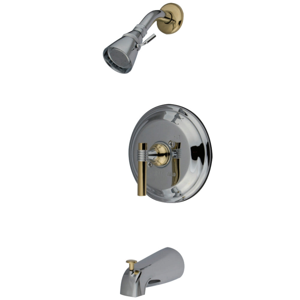 Kingston Brass KB2634ML Milano Tub & Shower Faucet, Polished Chrome - BNGBath