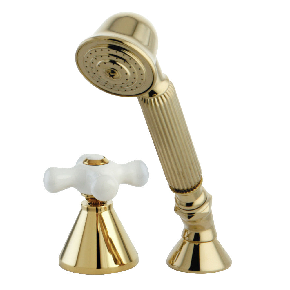 Kingston Brass KSK2362PXTR Transfer Valve Set for Roman Tub Filler, Polished Brass - BNGBath