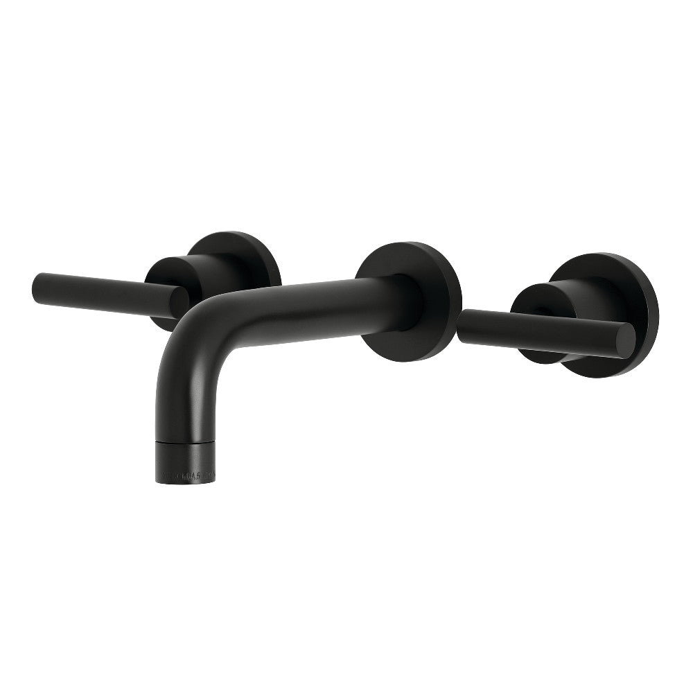 Kingston Brass KS8120CML Manhattan 2-Handle 8 in. Wall Mount Bathroom Faucet, Matte Black - BNGBath