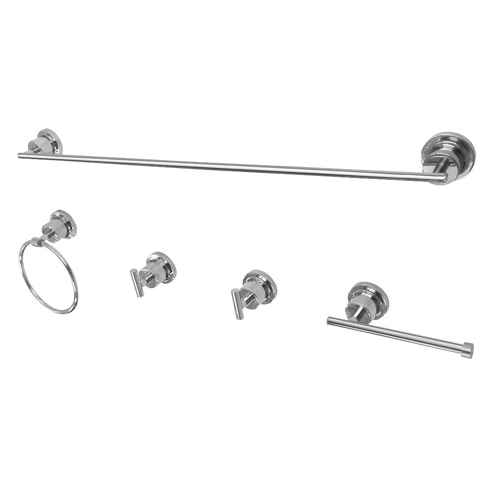 Kingston Brass BAH8230478C Concord 5-Piece Bathroom Accessory Set, Polished Chrome - BNGBath