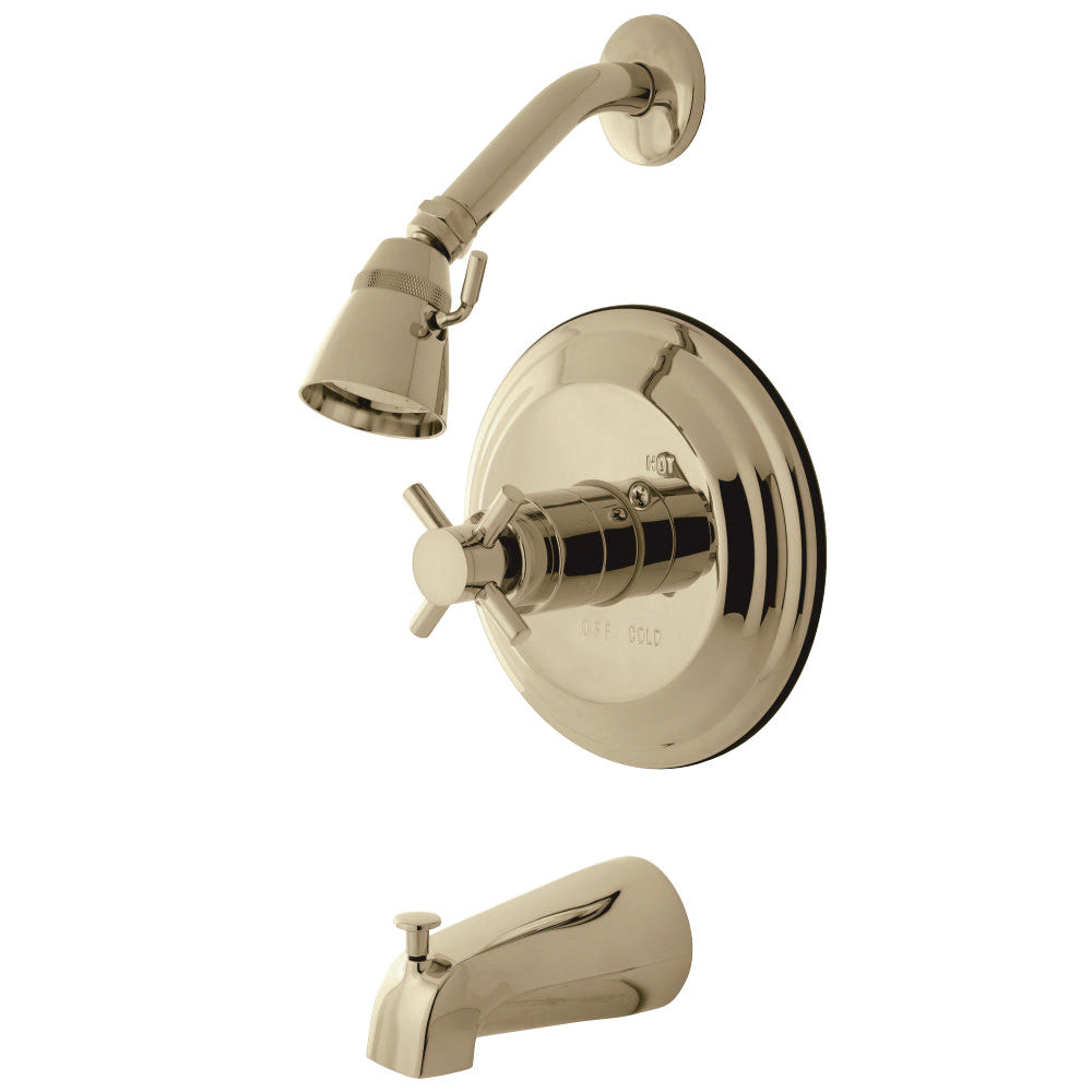 Kingston Brass KB2632DX Concord Tub & Shower Faucet, Polished Brass - BNGBath