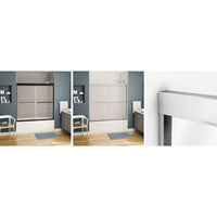 Thumbnail for Brushed Nickel 6mm Semi-Frameless Slider Tub Door With Clear Glass, MAX Kameleon 55-59X57IN - BNGBath