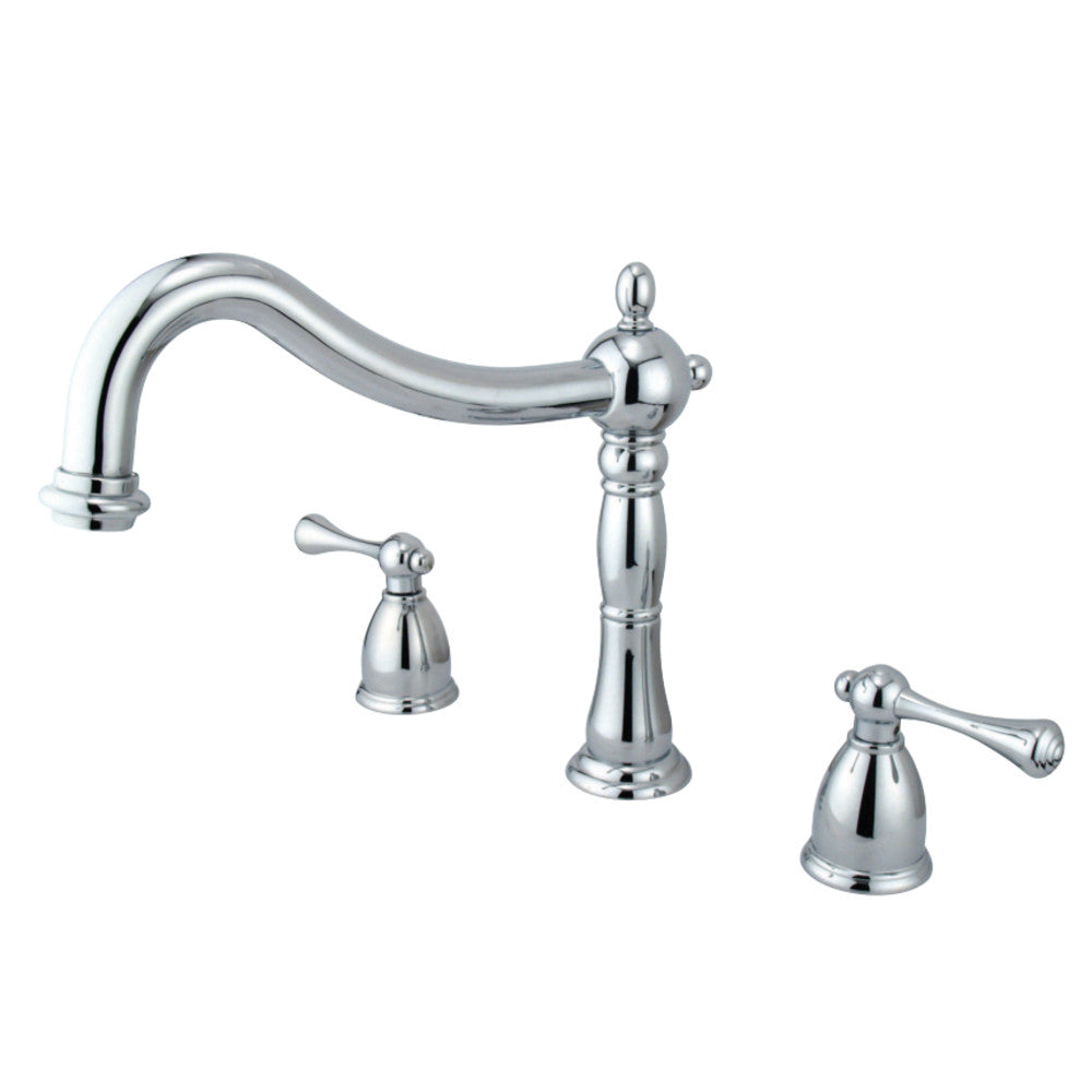 Kingston Brass KS1341BL Heritage Roman Tub Faucet, Polished Chrome - BNGBath