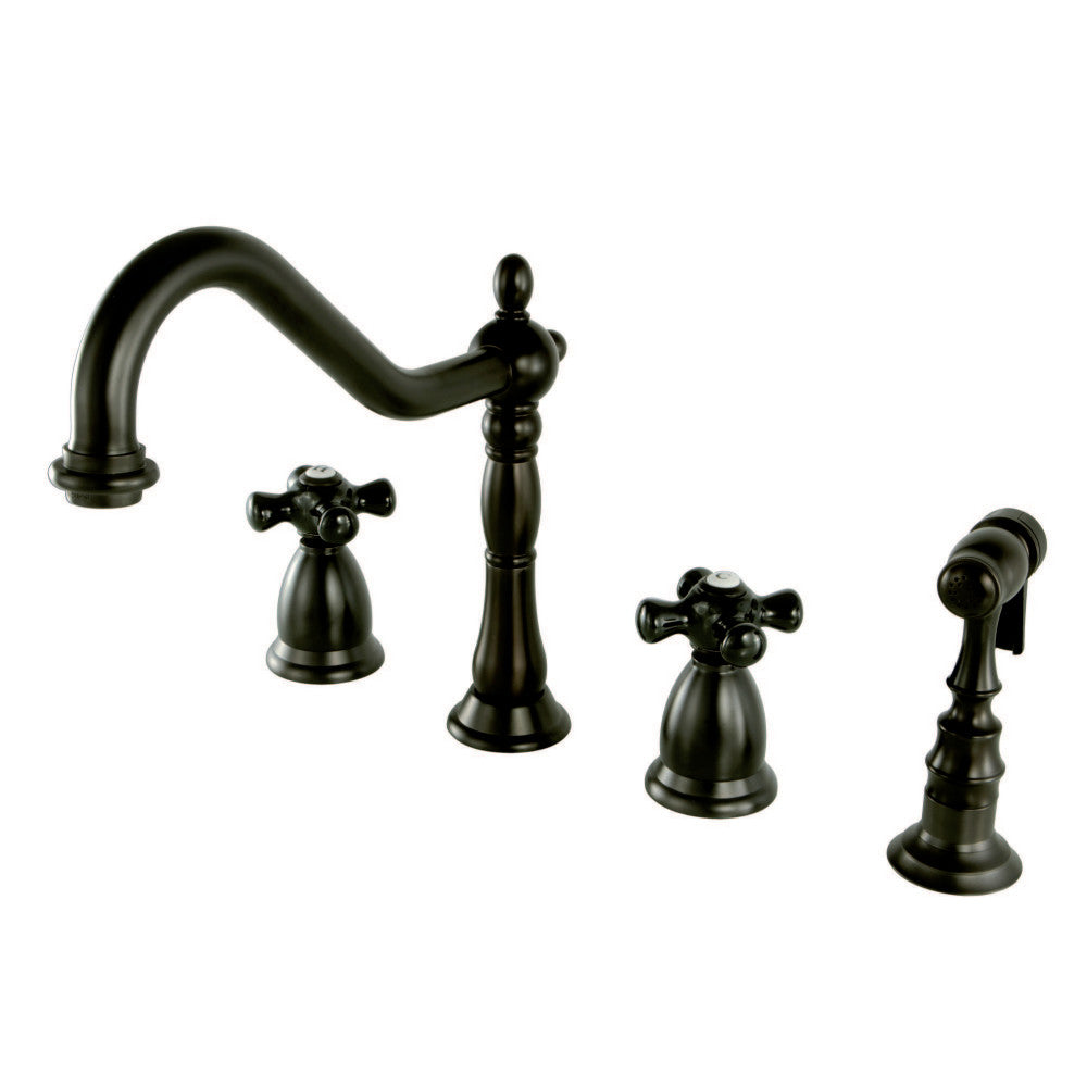 Kingston Brass KS1795PKXBS Widespread Kitchen Faucet, Oil Rubbed Bronze - BNGBath