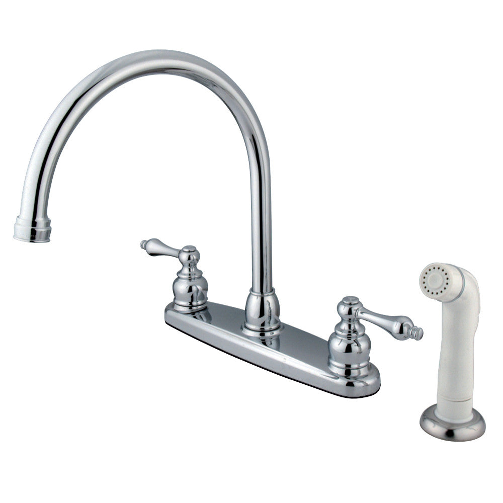 Kingston Brass KB721AL Vintage Centerset Kitchen Faucet, Polished Chrome - BNGBath