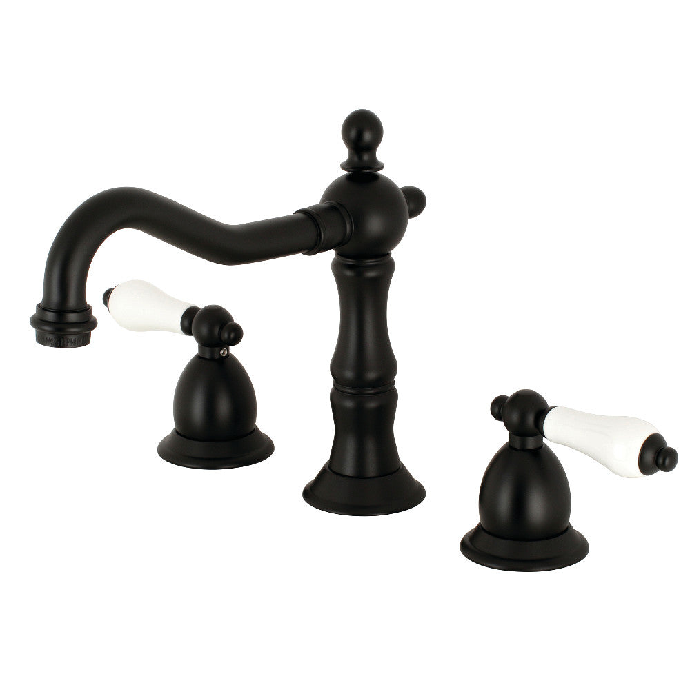 Kingston Brass KS1970PL 8 in. Widespread Bathroom Faucet, Matte Black - BNGBath