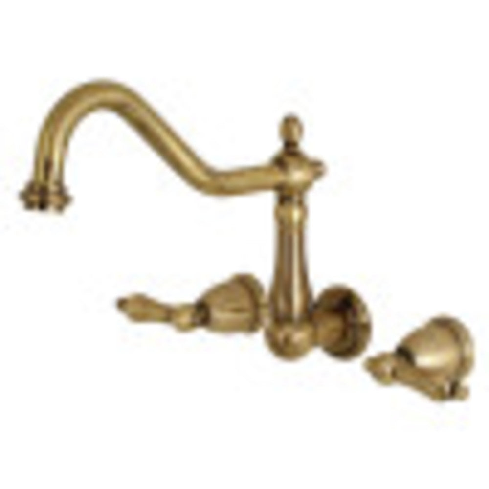 Kingston Brass KS1023AL Heritage Wall Mount Tub Faucet, Antique Brass - BNGBath