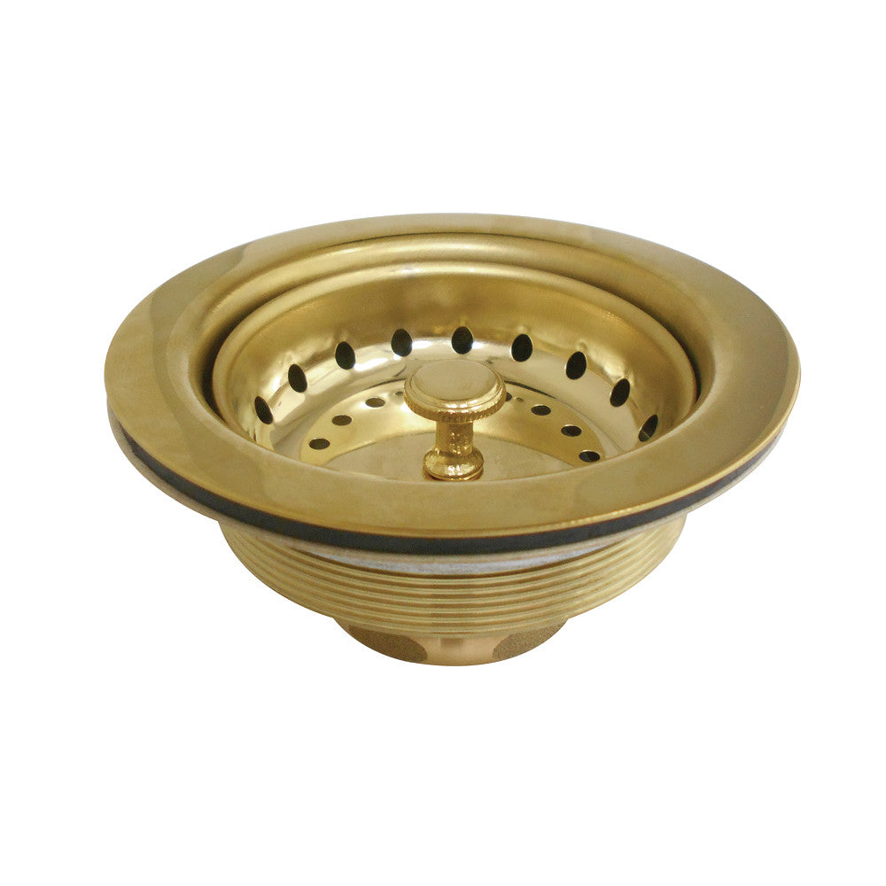 Kingston Brass K111BPB Tacoma Stainless Steel Kitchen Sink Basket Strainer, Polished Brass - BNGBath