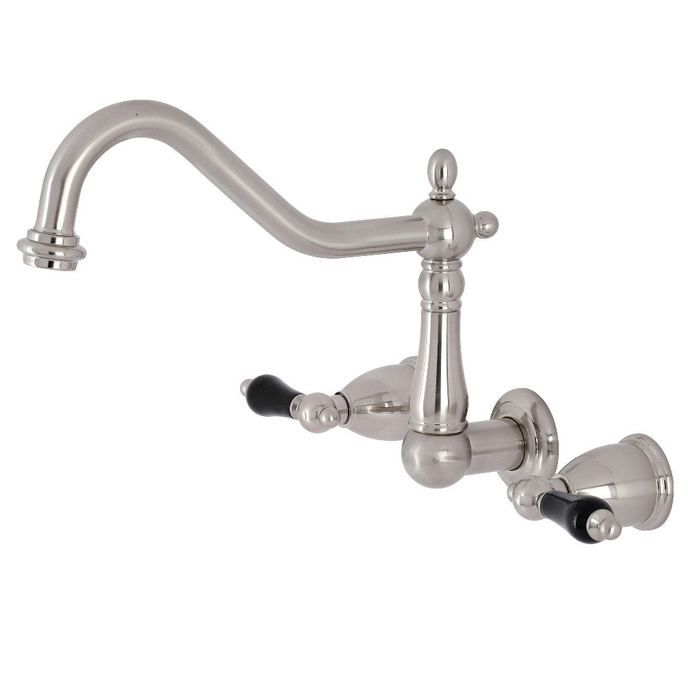 Kingston Brass KS1288PKL Duchess Wall Mount Kitchen Faucet, Brushed Nickel - BNGBath