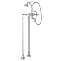 Thumbnail for ROHL Exposed Floor Mount Tub Filler with Handshower and Floor Pillar Legs or Supply Unions - BNGBath