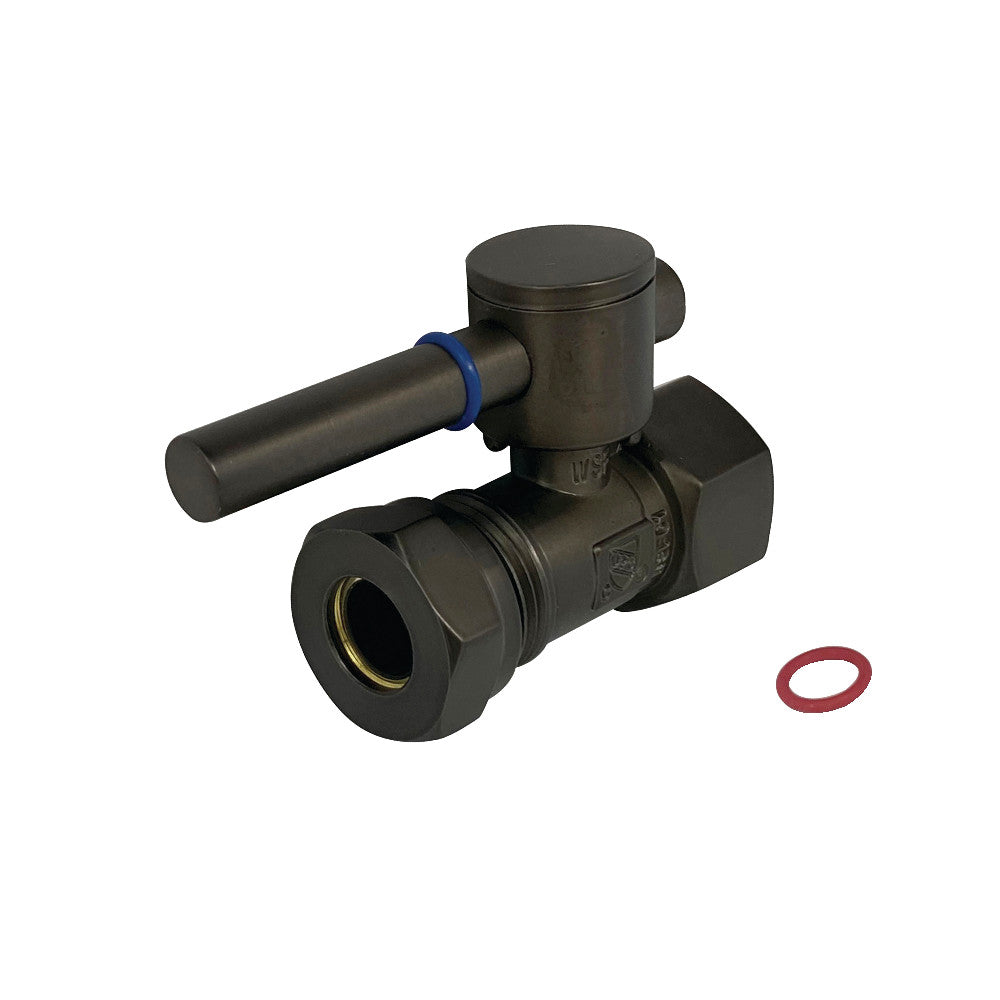 Kingston Brass CC44155DL 1/2" FIP x 1/2" or 7/16" Slip Joint Straight Shut-Off Valve, Oil Rubbed Bronze - BNGBath