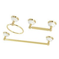 Thumbnail for Kingston Brass BAK111248PB Victorian 3-Piece Bathroom Hardware, Polished Brass - BNGBath