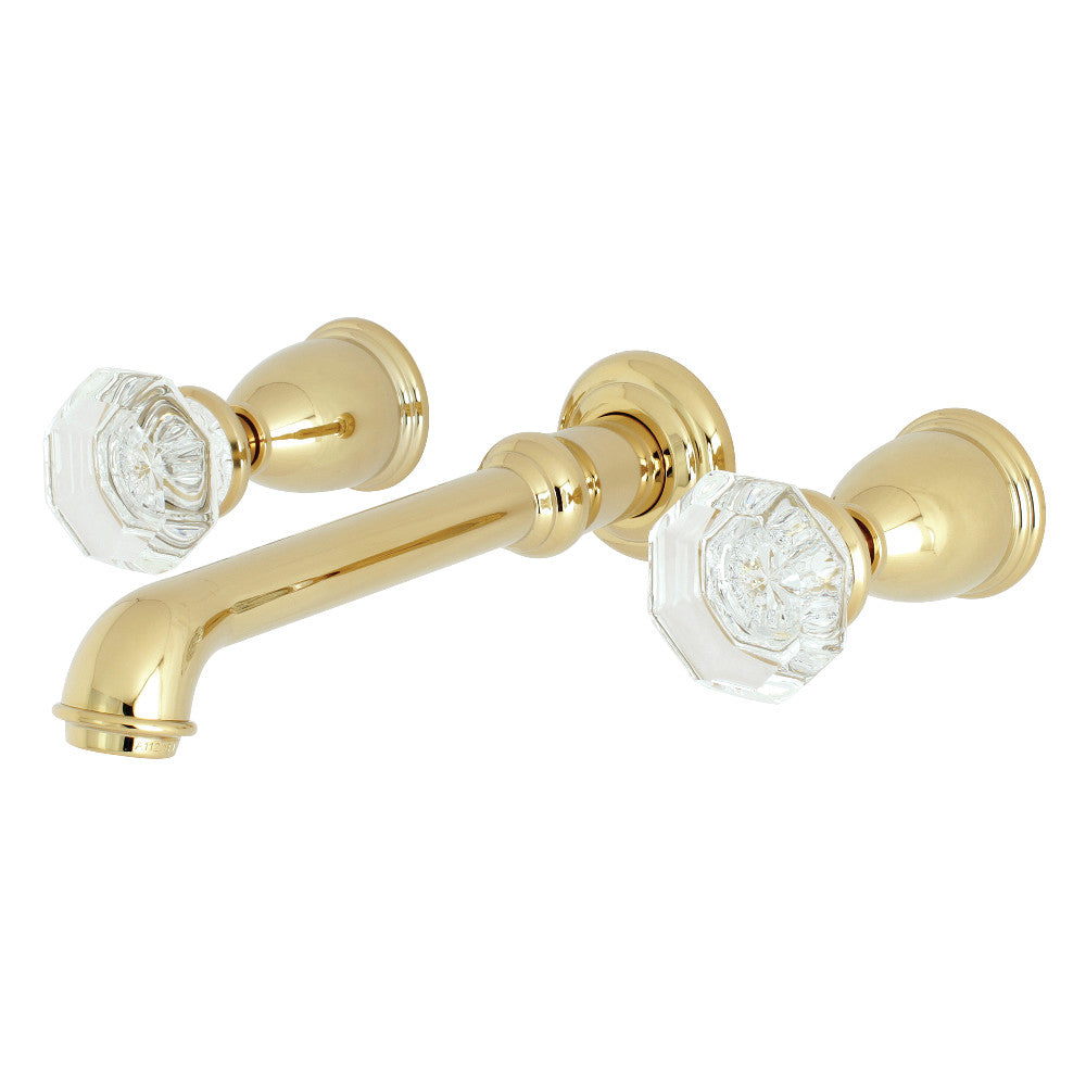 Kingston Brass KS7122WCL 8-Inch Center Wall Mount Bathroom Faucet, Polished Brass - BNGBath