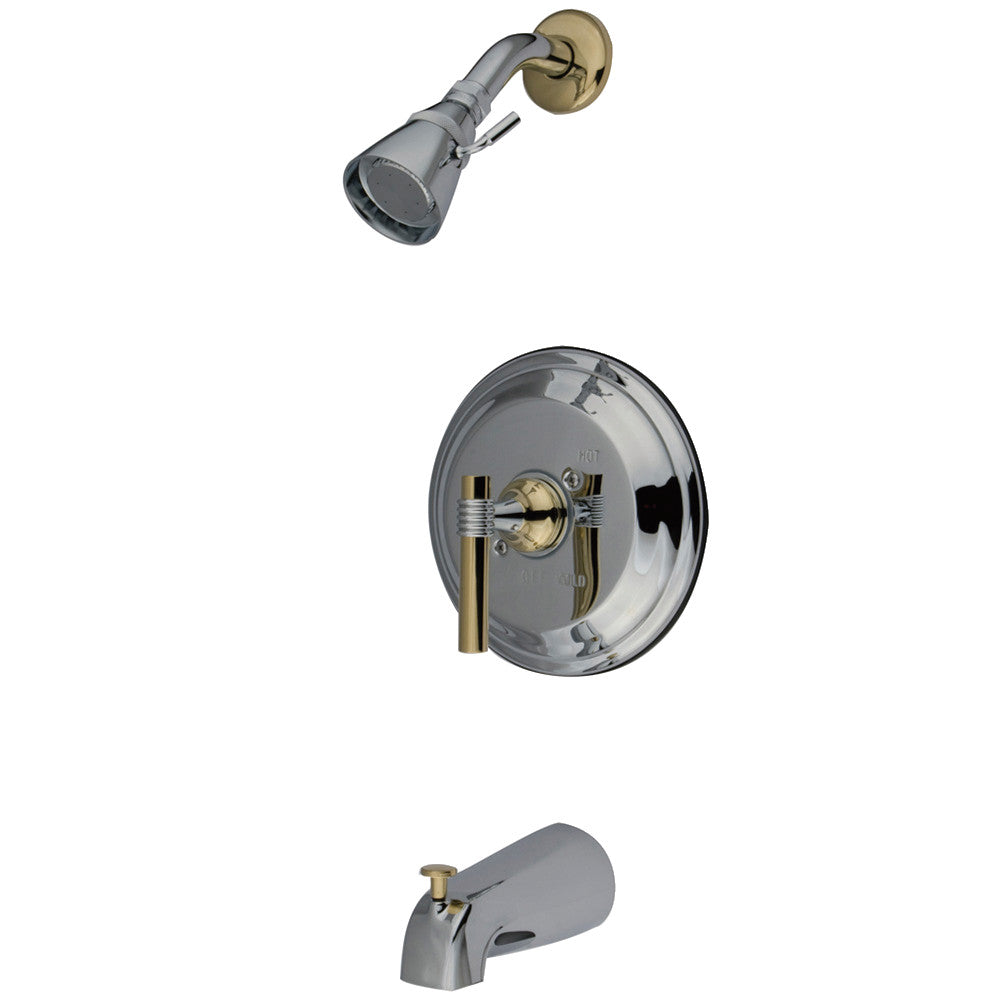 Kingston Brass KB2634MLT Tub and Shower Trim Only, Polished Chrome/Polished Brass - BNGBath