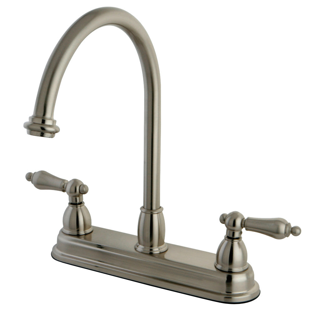 Kingston Brass KB3748AL Restoration Centerset Kitchen Faucet, Brushed Nickel - BNGBath