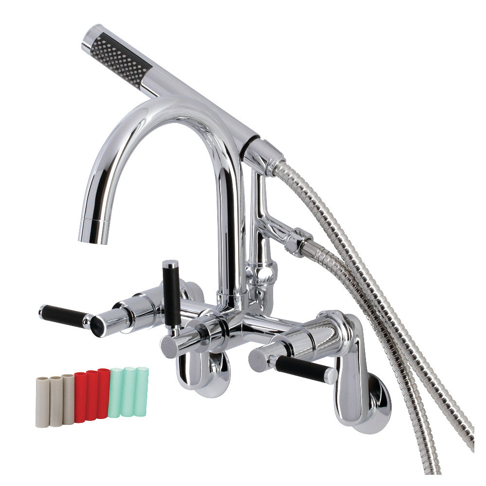 Aqua Vintage AE8151DKL Kaiser 7-Inch Adjustable Wall Mount Clawfoot Tub Faucet, Polished Chrome - BNGBath