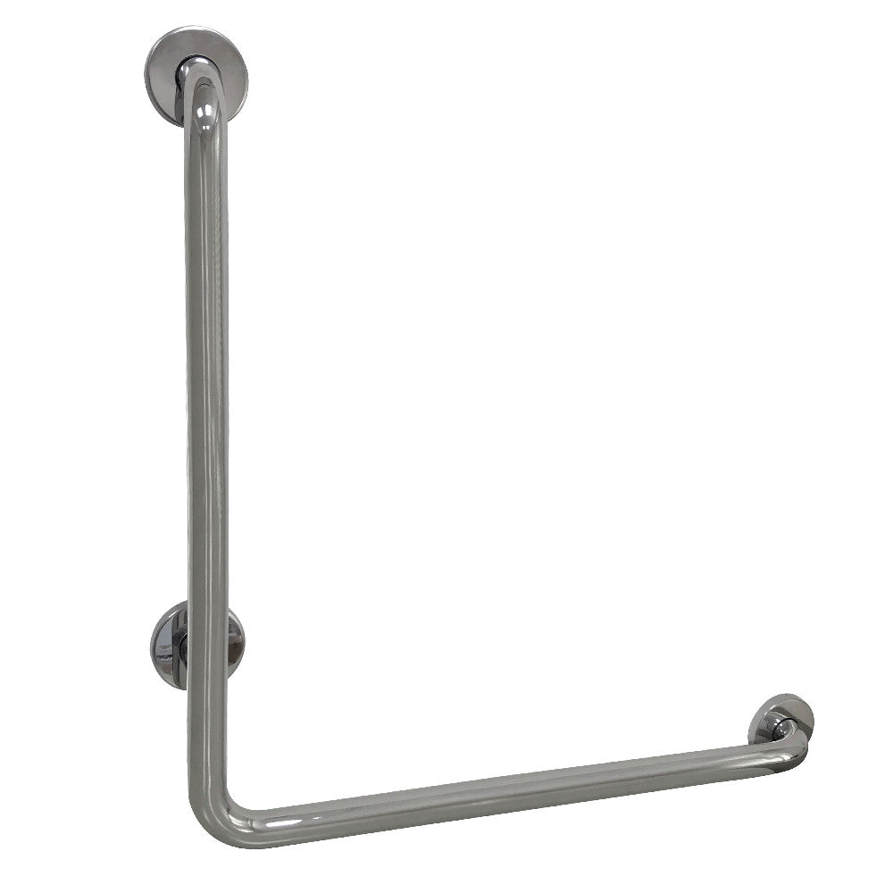 Kingston Brass GBL1424CSR1 24"x 24" L-Shaped Grab Bar - Right Hand, Mirror - BNGBath