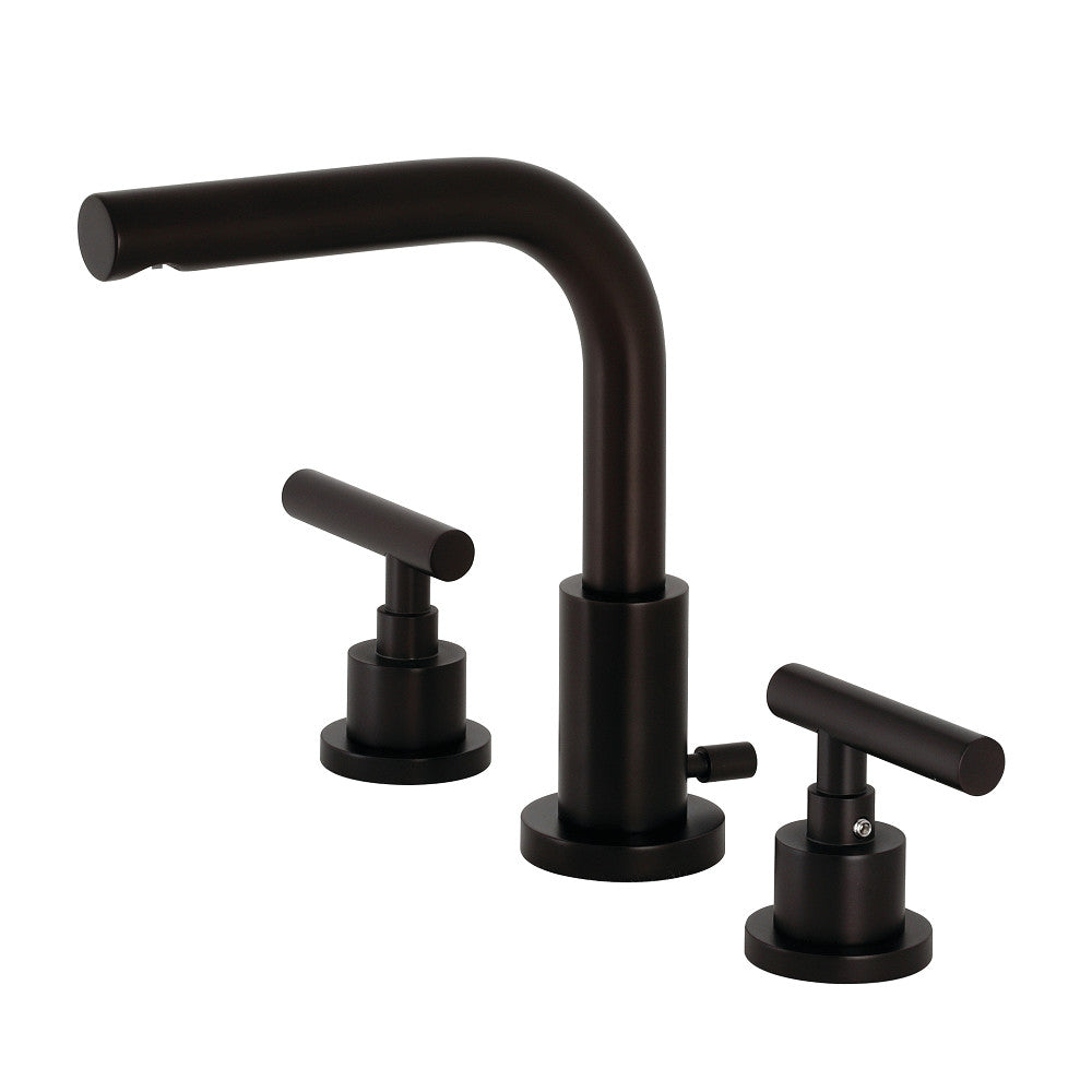 Kingston Brass FSC8955CML Manhattan Widespread Bathroom Faucet with Brass Pop-Up, Oil Rubbed Bronze - BNGBath