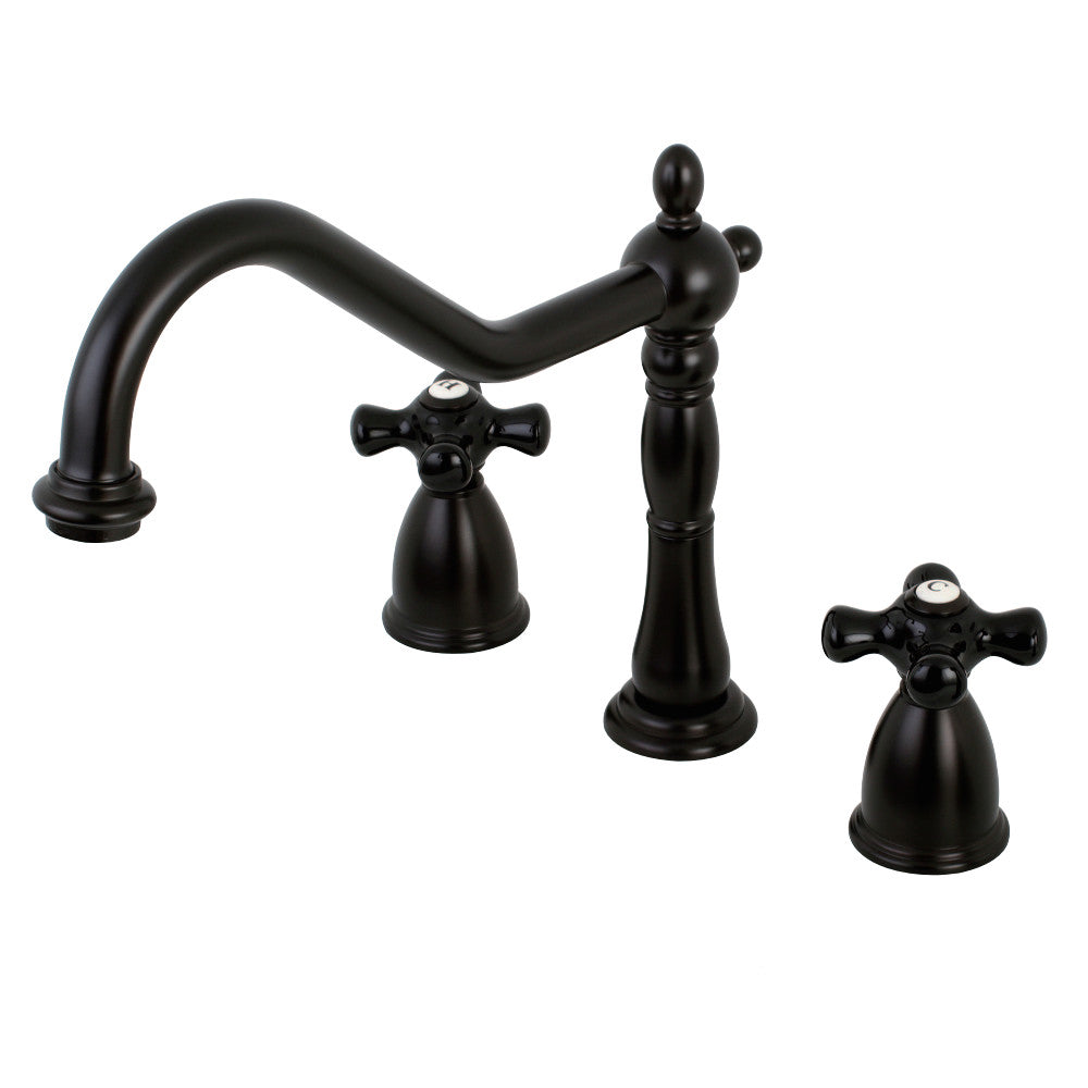 Kingston Brass KB1795PKXLS Widespread Kitchen Faucet, Oil Rubbed Bronze - BNGBath