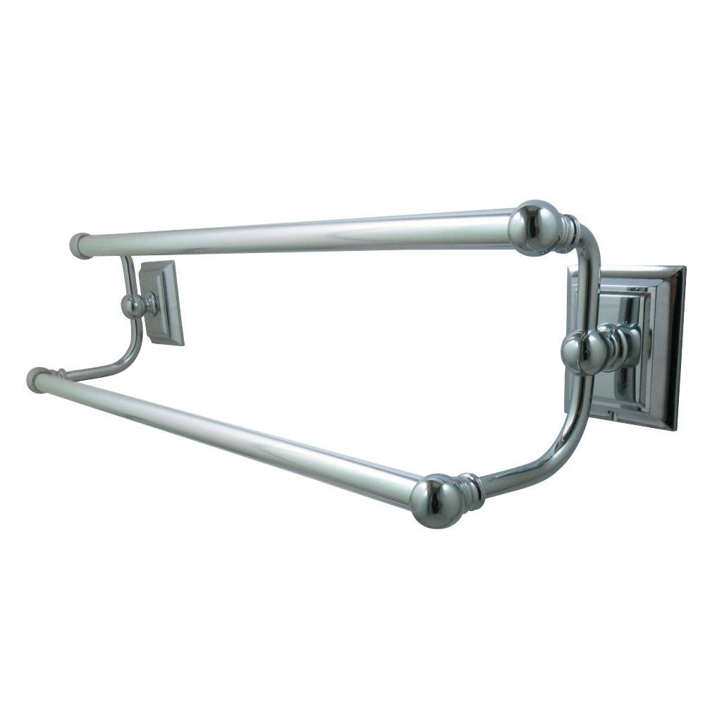 Kingston Brass BA6013C Millennium 24" Dual Towel Bar, Polished Chrome - BNGBath