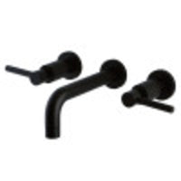 Thumbnail for Kingston Brass KS8125DL Concord 2-Handle Wall Mount Bathroom Faucet, Oil Rubbed Bronze - BNGBath