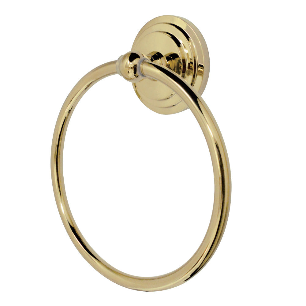 Kingston Brass BA2714PB Milano Towel Ring, Polished Brass - BNGBath