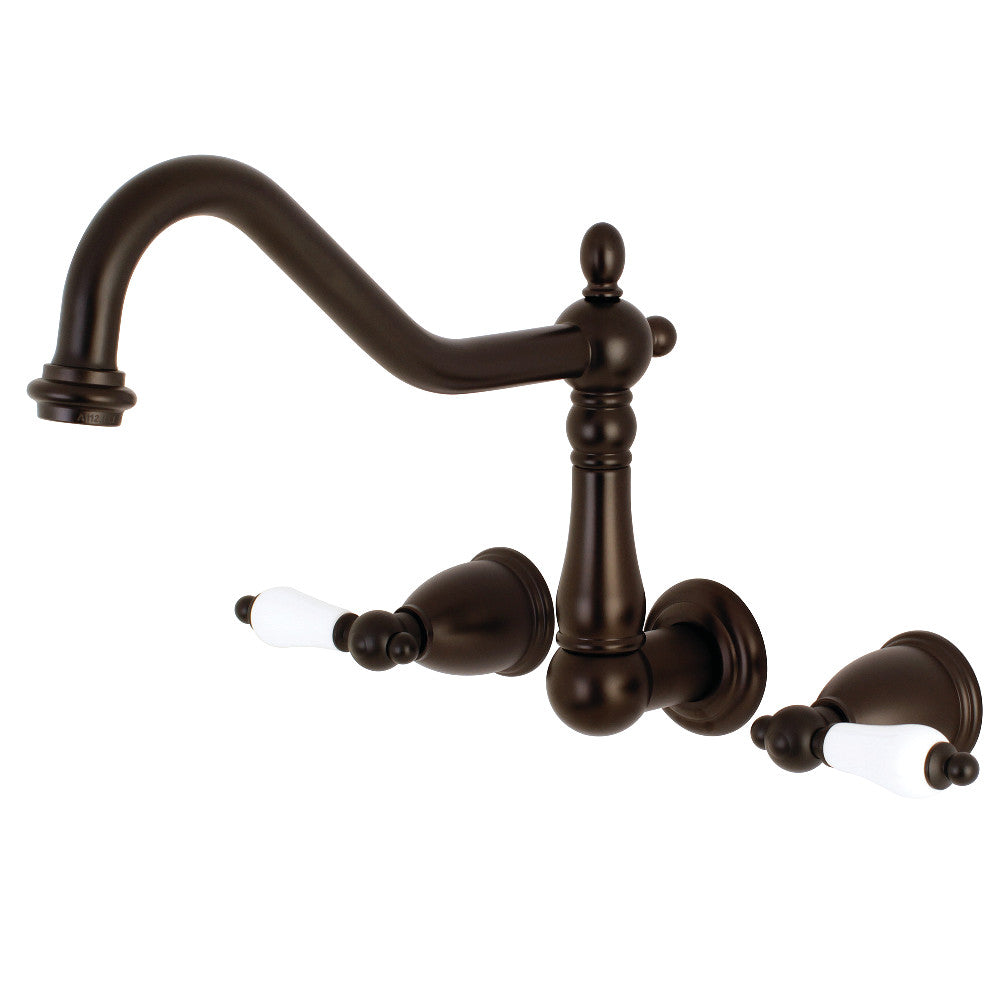 Kingston Brass KS1285PL Wall Mount Kitchen Faucet, Oil Rubbed Bronze - BNGBath