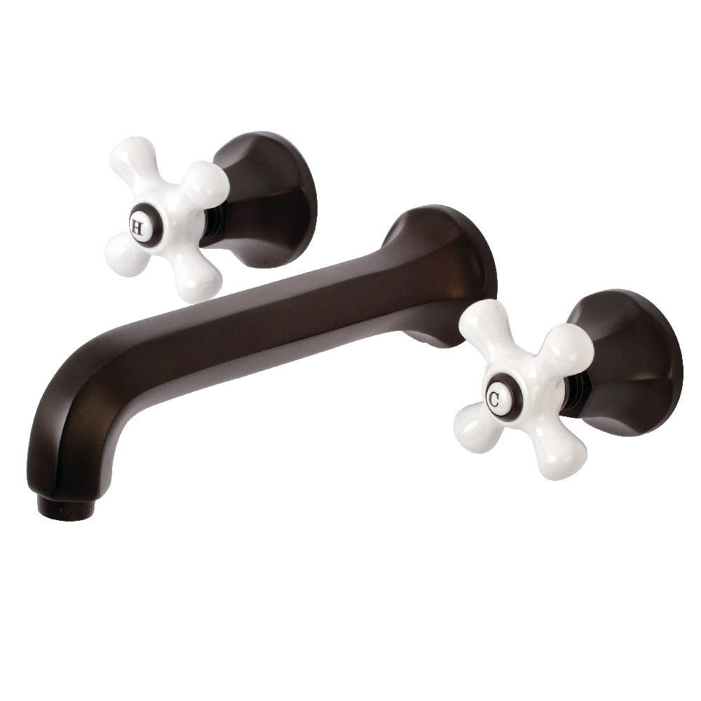 Kingston Brass KS4125PX Metropolitan 2-Handle Wall Mount Bathroom Faucet, Oil Rubbed Bronze - BNGBath