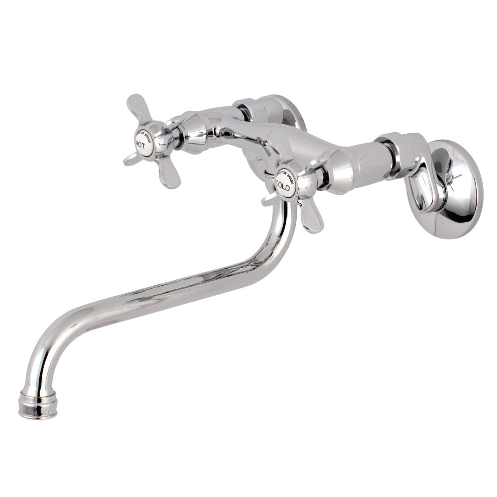 Kingston Brass KS115C Essex Two Handle Wall Mount Bathroom Faucet, Polished Chrome - BNGBath