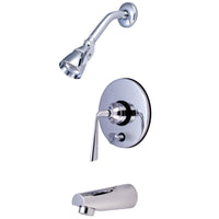 Thumbnail for Kingston Brass KB86910ZL Silver Sage Tub & Shower Faucet with Diverter, Polished Chrome - BNGBath