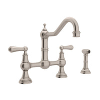 Thumbnail for Perrin & Rowe Edwardian Bridge Kitchen Faucet with Sidespray - BNGBath