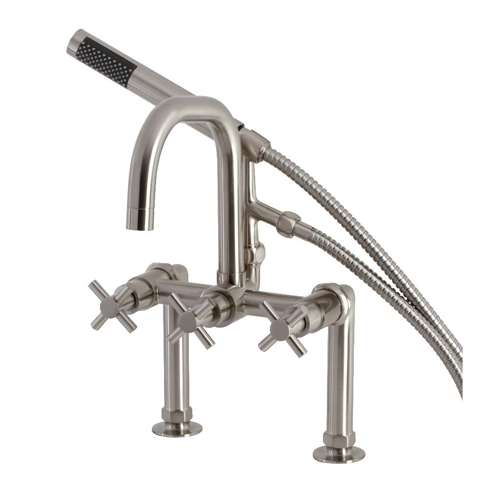 Aqua Vintage AE8408DX Concord Deck Mount Clawfoot Tub Faucet, Brushed Nickel - BNGBath