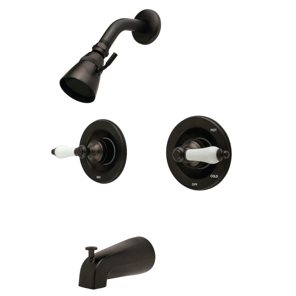 Kingston Brass KB665PL Tub and Shower Faucet, Oil Rubbed Bronze - BNGBath