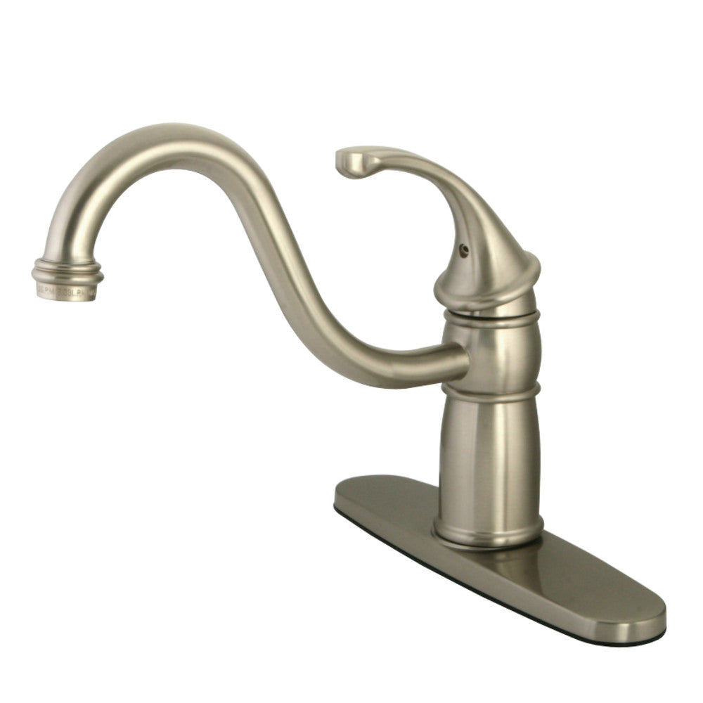 Kingston Brass KB1578GLLS Georgian 8" Centerset Kitchen Faucet without Sprayer, Brushed Nickel - BNGBath