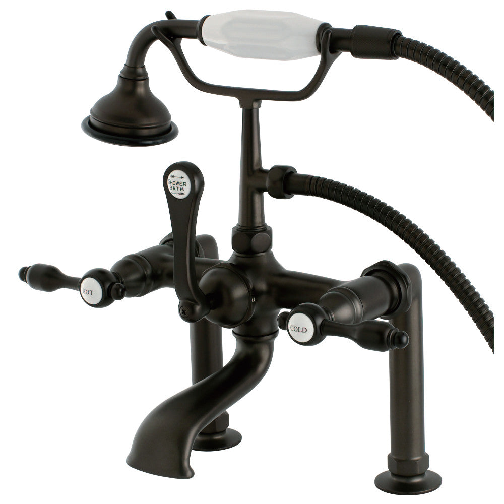 Aqua Vintage AE103T5TAL Tudor Deck Mount Clawfoot Tub Faucet, Oil Rubbed Bronze - BNGBath