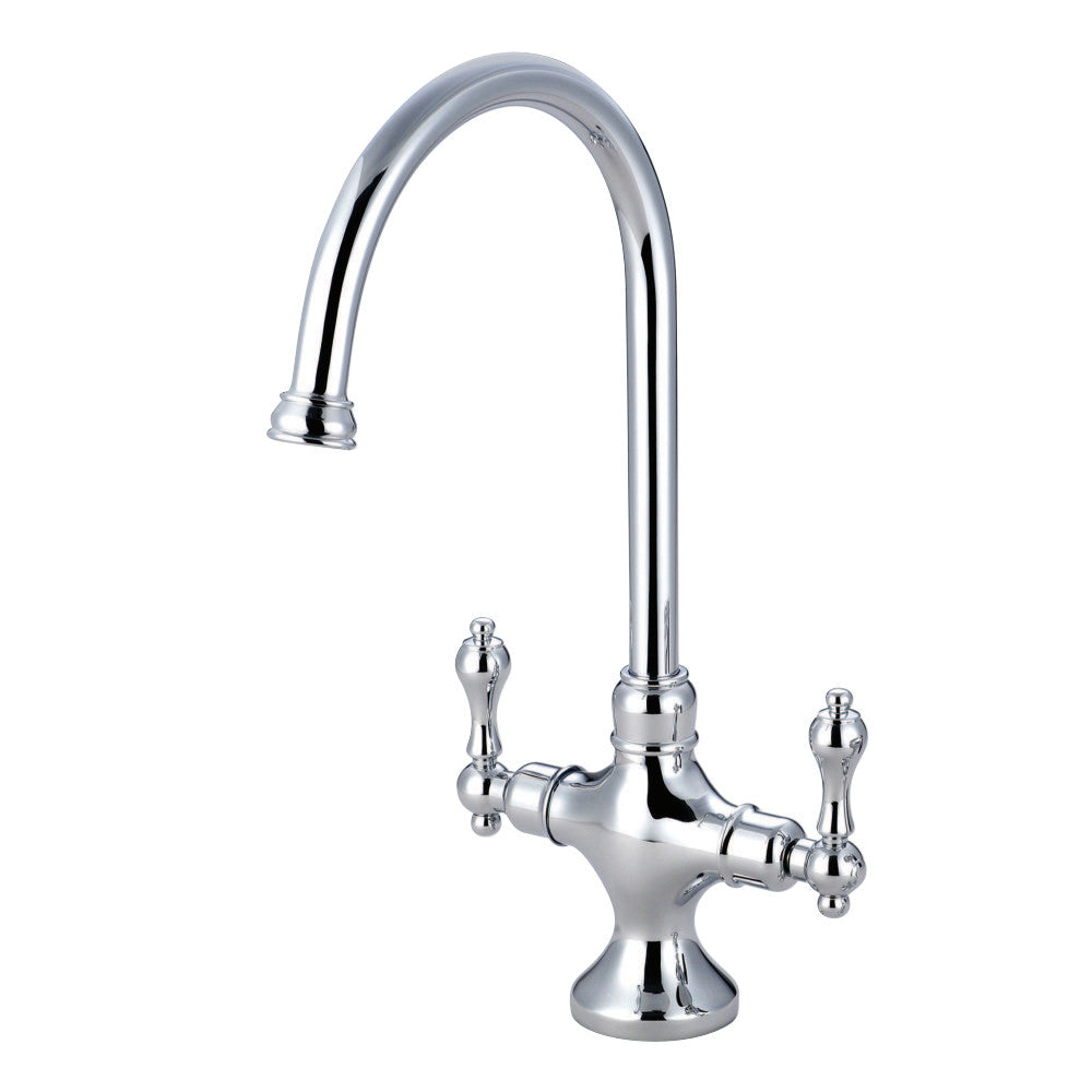 Kingston Brass KS1761ALLS Vintage Two-Handle Kitchen Faucet, Polished Chrome - BNGBath