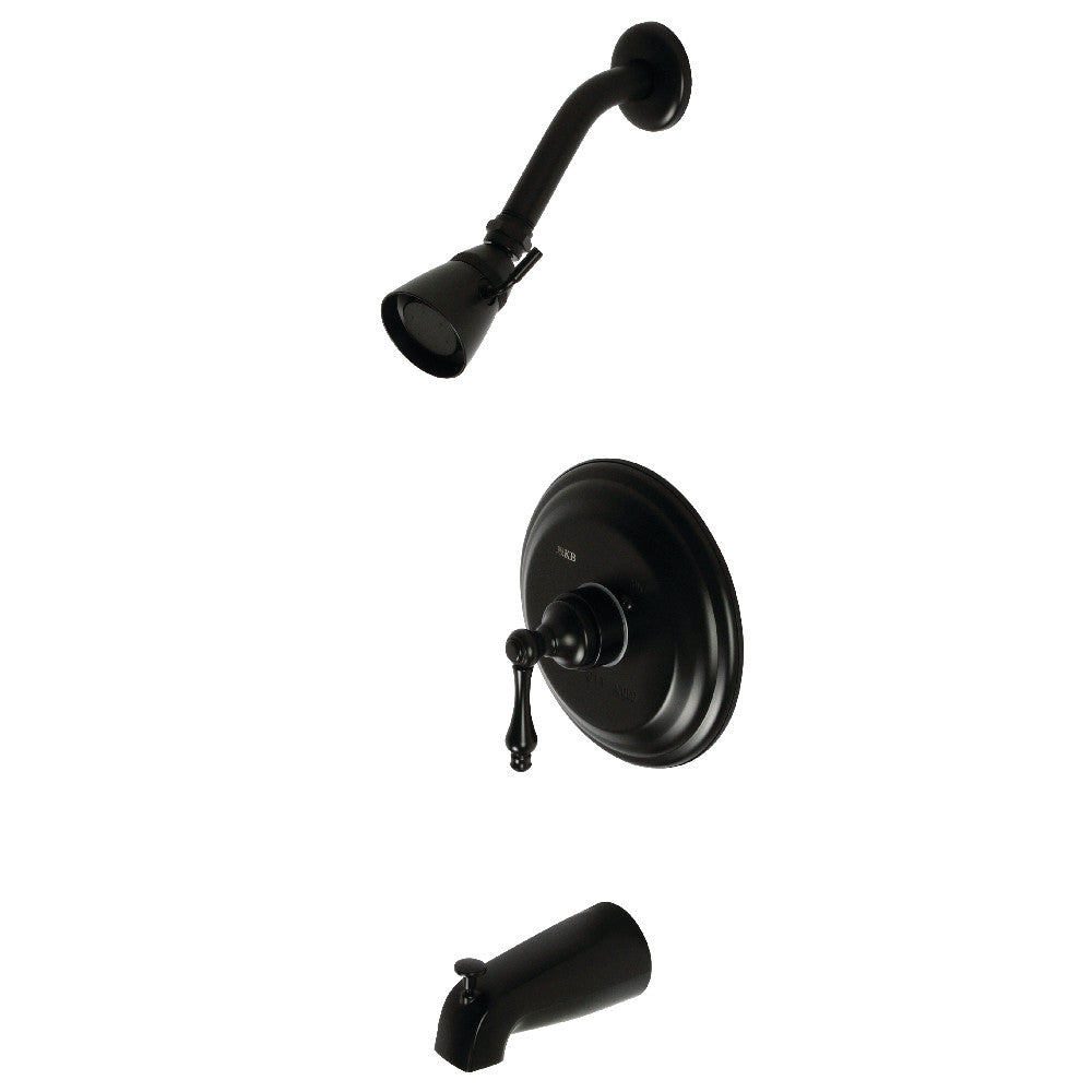 Kingston Brass KB3630AL Restoration Tub and Shower Faucet, Matte Black - BNGBath