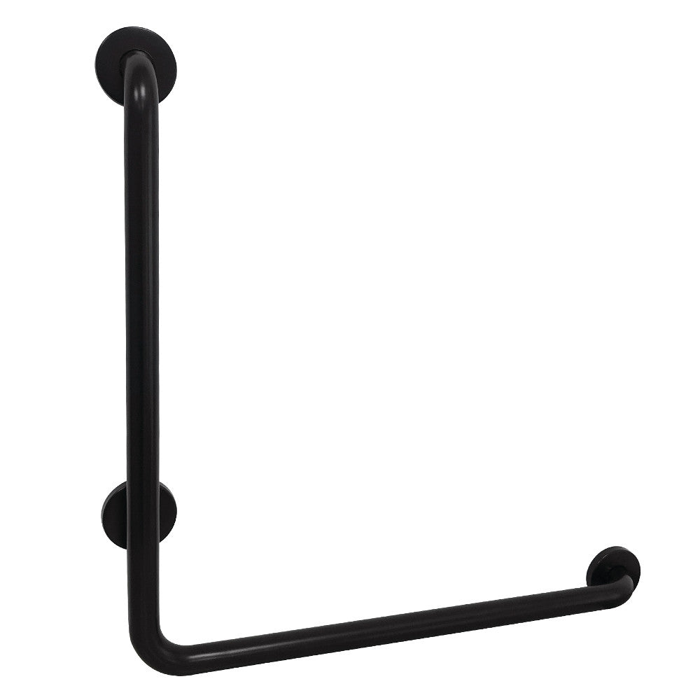 Kingston Brass GBL1424CSR0 24"x 24" L-Shaped Grab Bar - Right Hand, Matte Black - BNGBath