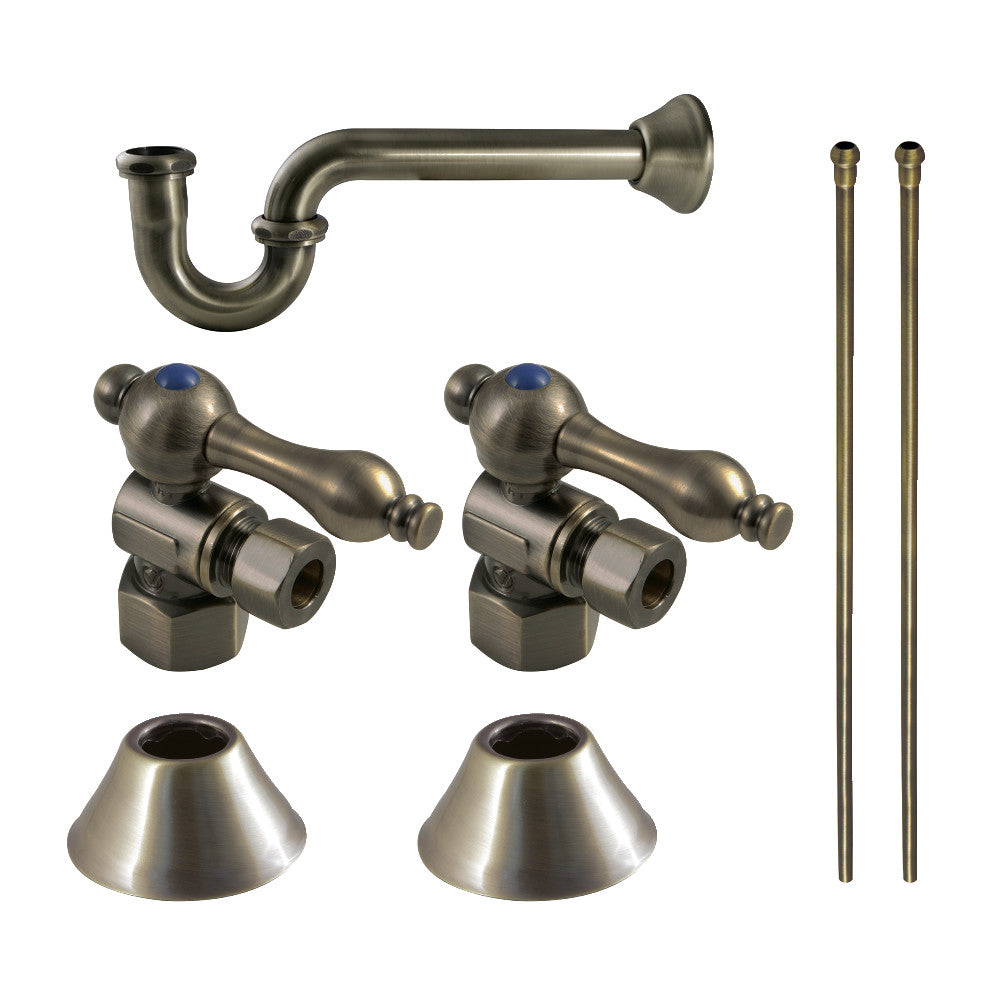 Kingston Brass CC43103LKB30 Traditional Plumbing Sink Trim Kit with P-Trap, Antique Brass - BNGBath