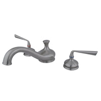 Thumbnail for Kingston Brass KS3338ZL Silver Sage Roman Tub Faucet, Brushed Nickel - BNGBath