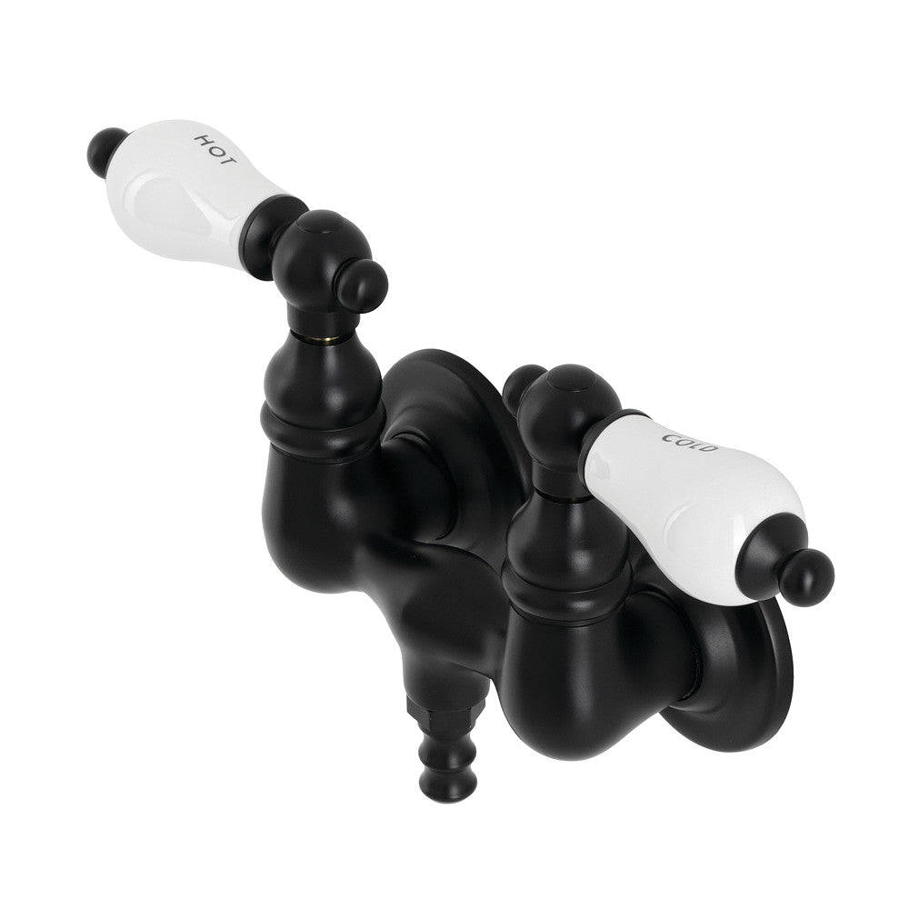 Aqua Vintage AE33T0 Vintage 3-3/8 Inch Wall Mount Tub Faucet, Matte Black - BNGBath