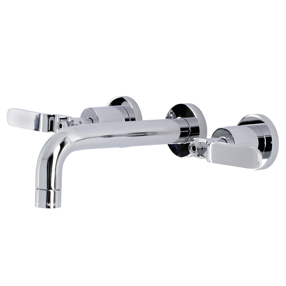 Kingston Brass KS8121KL Whitaker Two-Handle Wall Mount Bathroom Faucet, Polished Chrome - BNGBath