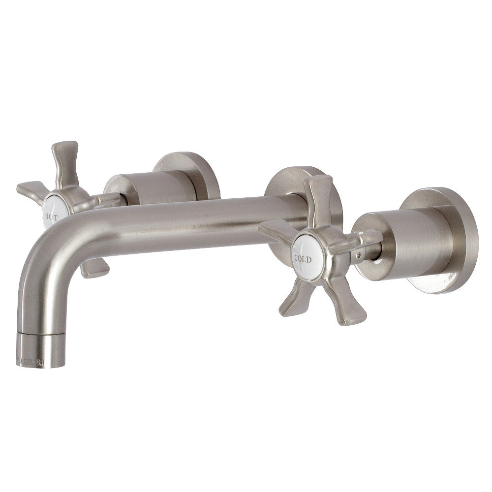 Kingston Brass KS8128NX Hamilton Two-Handle Wall Mount Bathroom Faucet, Brushed Nickel - BNGBath